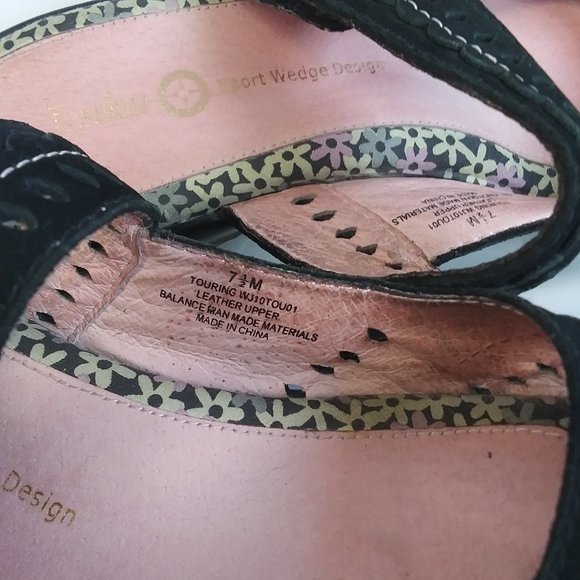 Jambu Touring Peep Toe Wedge Slip On Clogs Mules - Picture 11 of 15